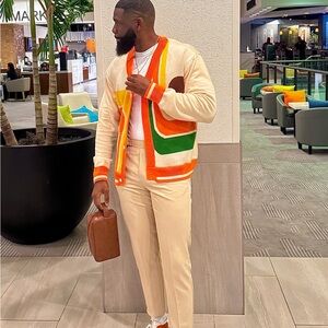 Men's Colorful Cardigan Blazer